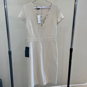 NWT BEBE LACEUP MIDI DRESS!